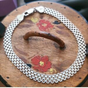 Bracelet Mesh Link .925 SterlingSilver Made in Italy 8"